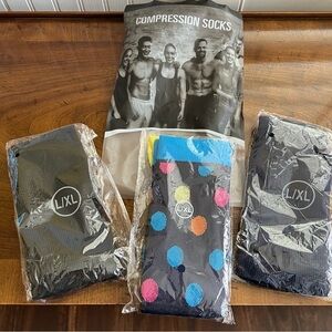 Compression Socks 3 pairs L/XL NEW Knee high